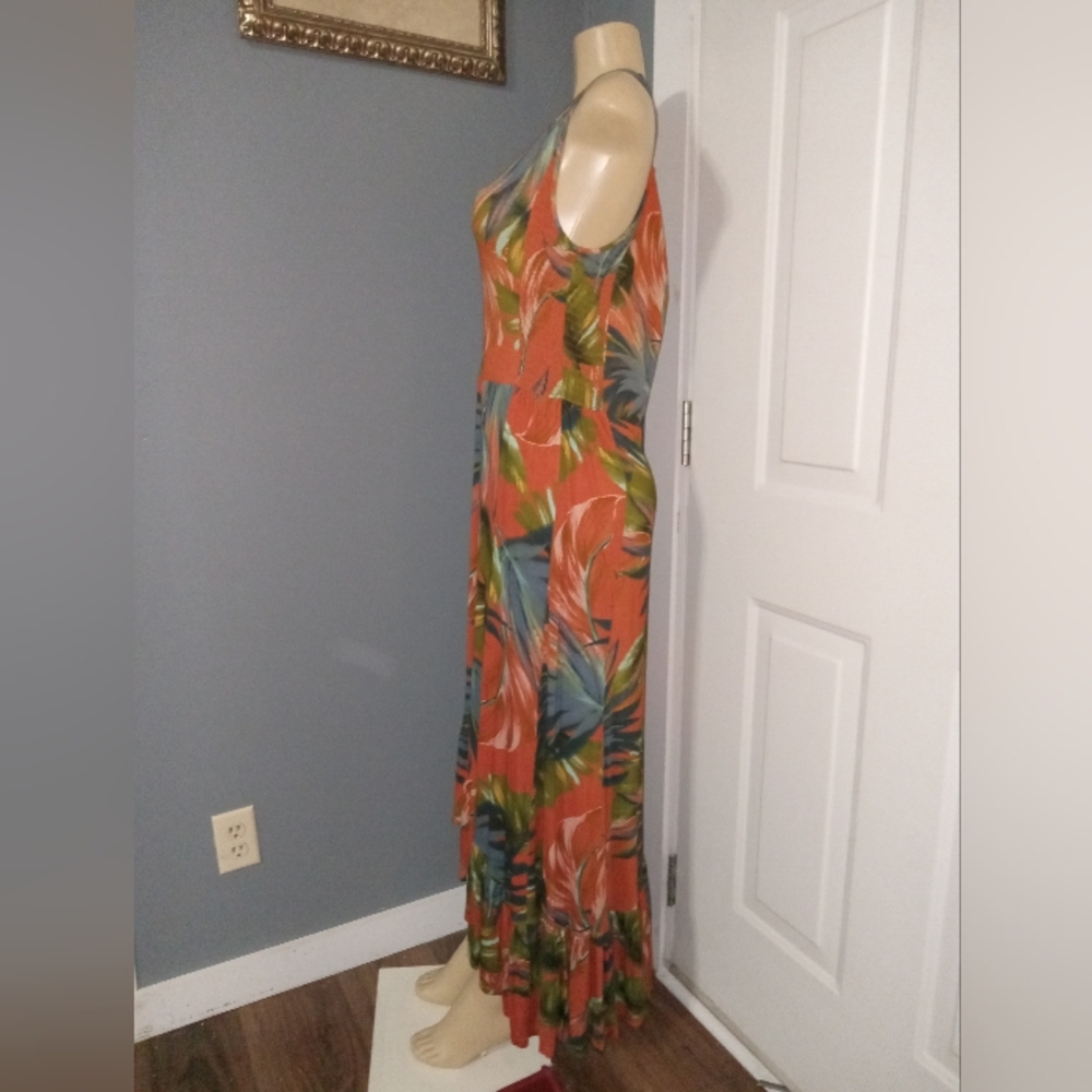 SOFT SURROUNDINGS SLEEVELESS FLORAL MAXI DRESS SZ M - Picture 4 of 8